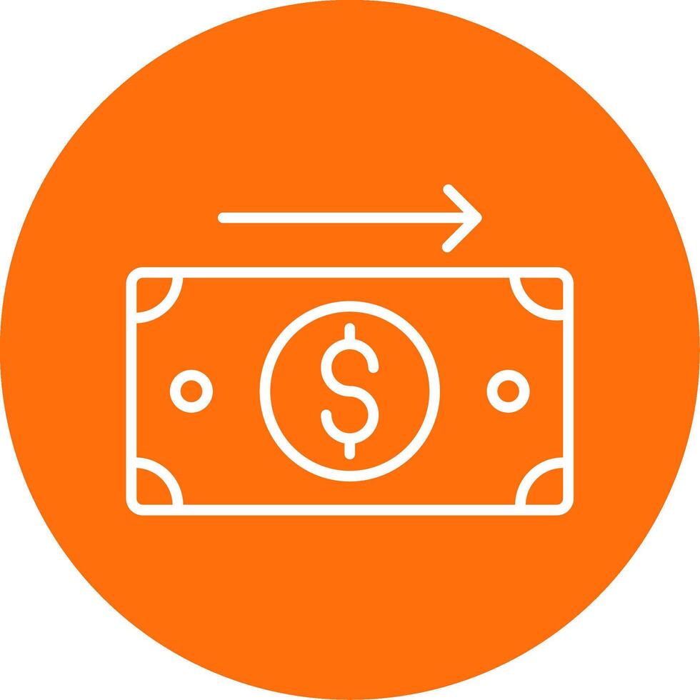 Send Money Multi Color Circle Icon vector
