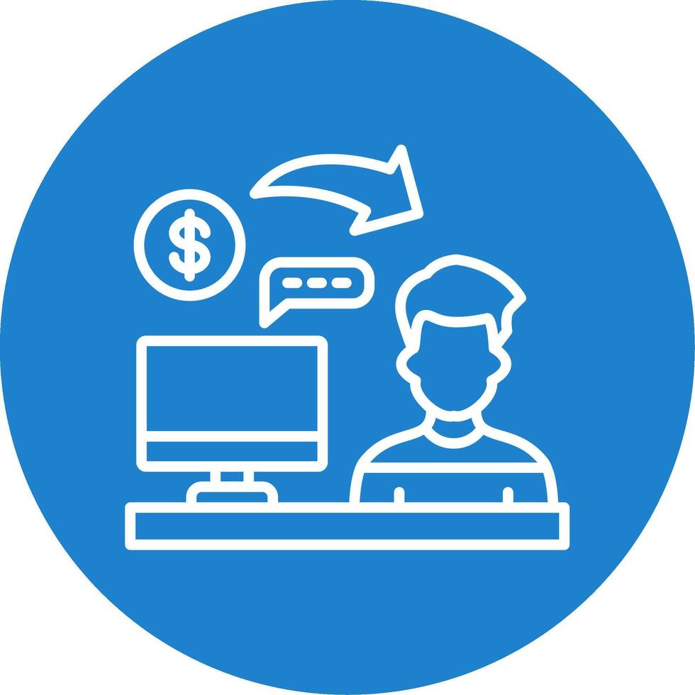 Accountant Multi Color Circle Icon vector
