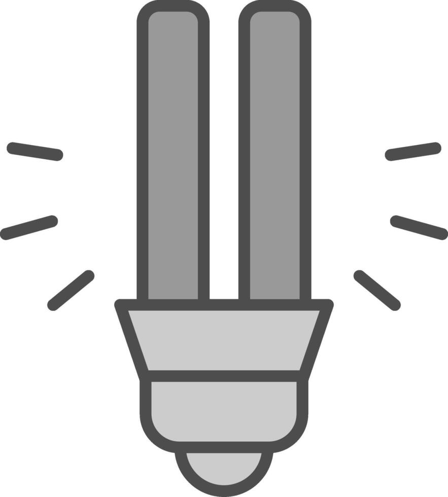 Light Bulb Line Filled Greyscale Icon Design vector