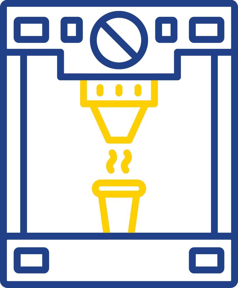 Coffee Machine Line Two Colour Icon Design vector