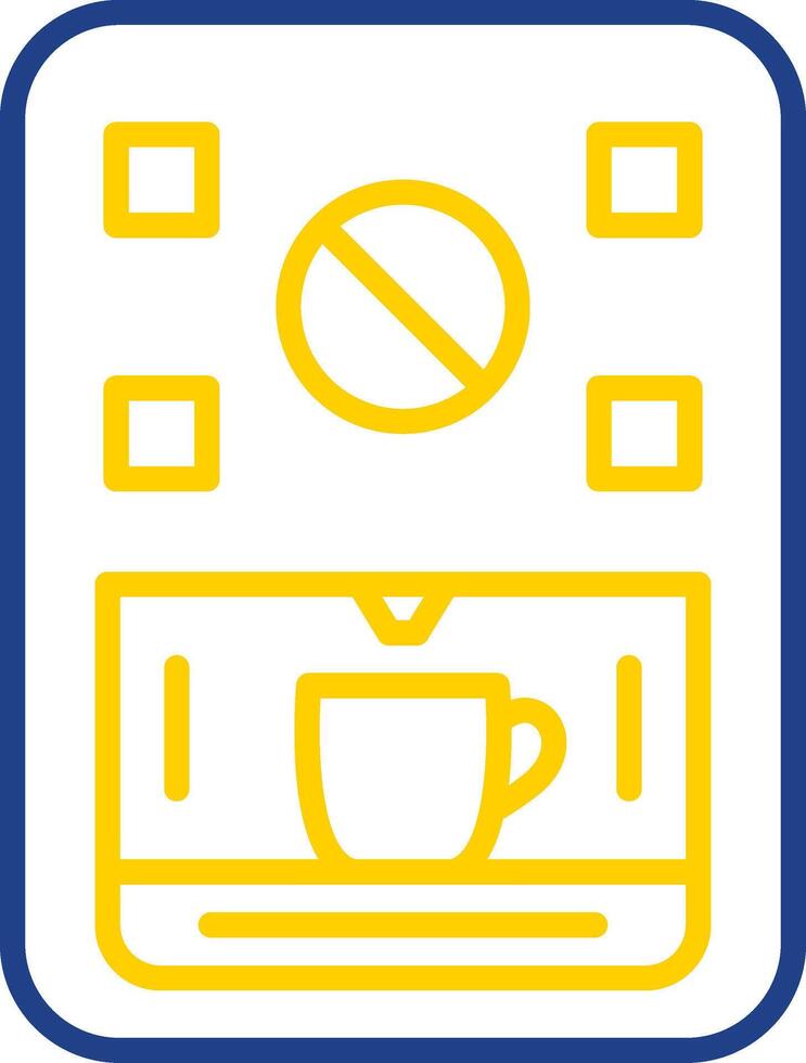 Coffee Machine Line Two Colour Icon Design vector
