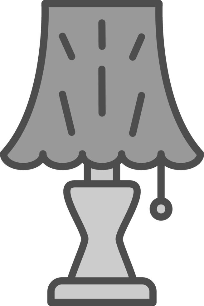 Lamp Line Filled Greyscale Icon Design vector