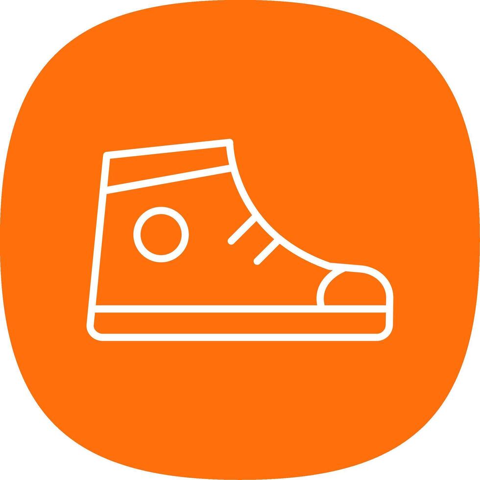 Support Shoes Line Curve Icon Design vector