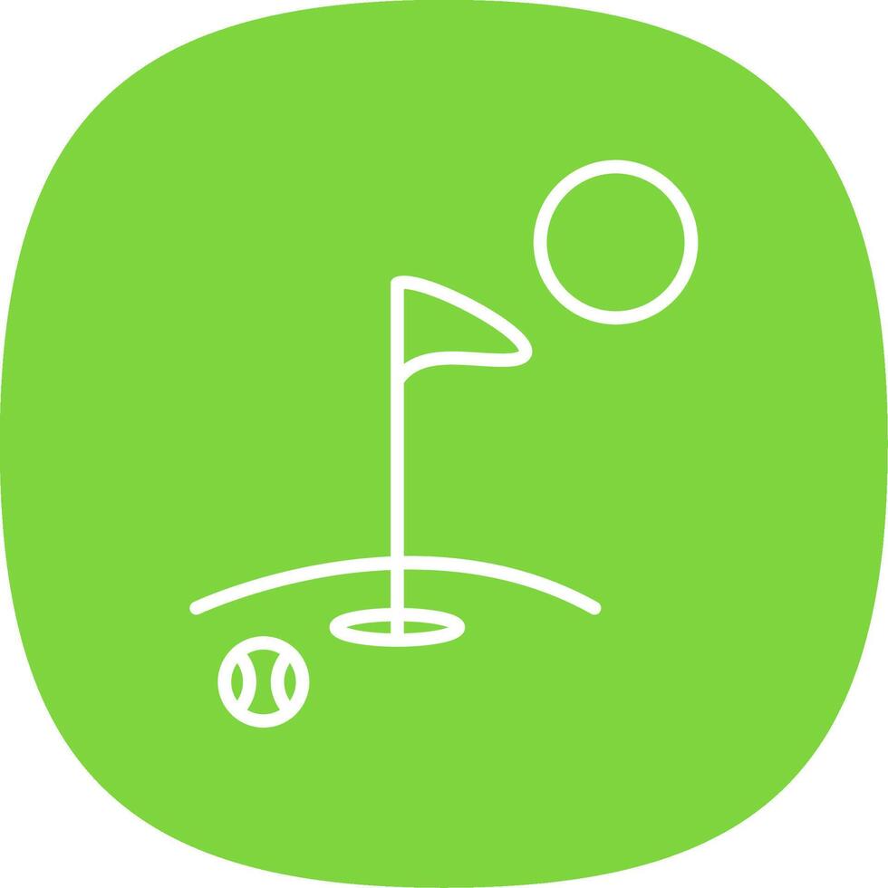 Golf Line Curve Icon Design vector