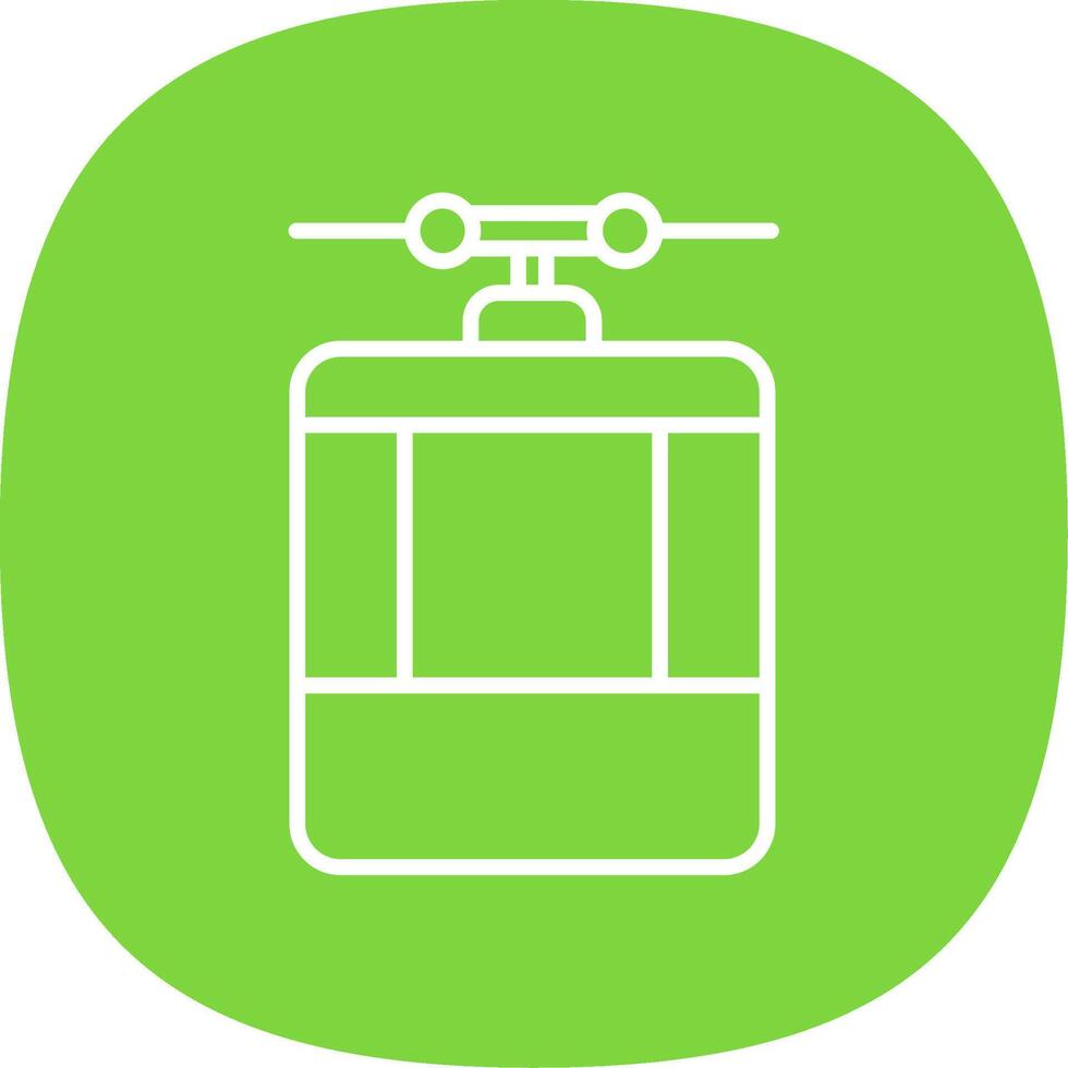 Cable Car Line Curve Icon Design vector