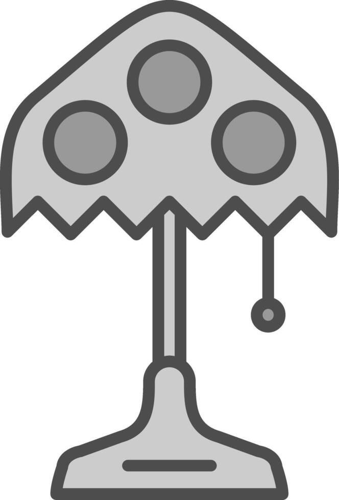 Lamp Line Filled Greyscale Icon Design vector