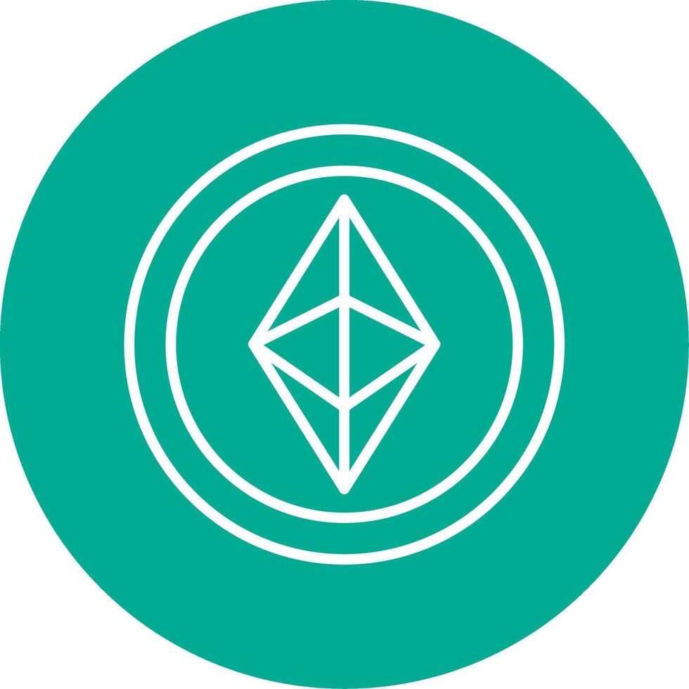 Ethereum Multi Color Circle Icon vector