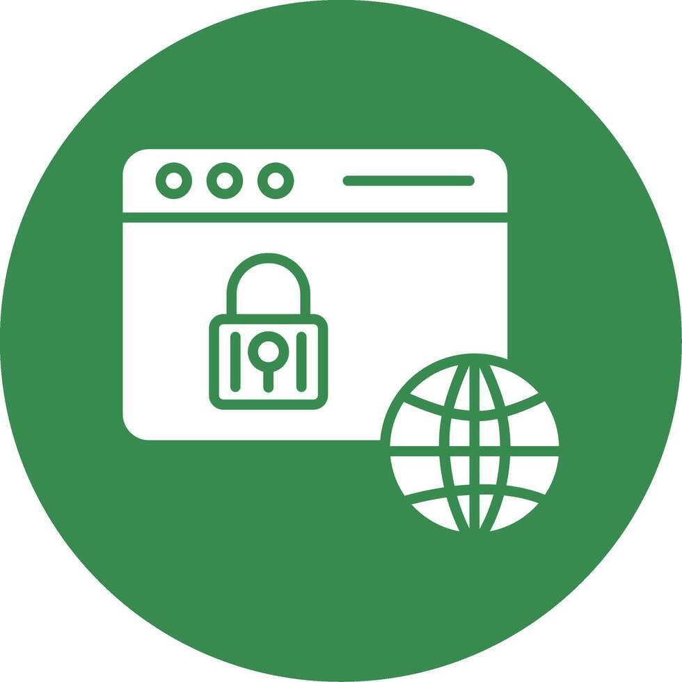 Web Security Multi Color Circle Icon vector