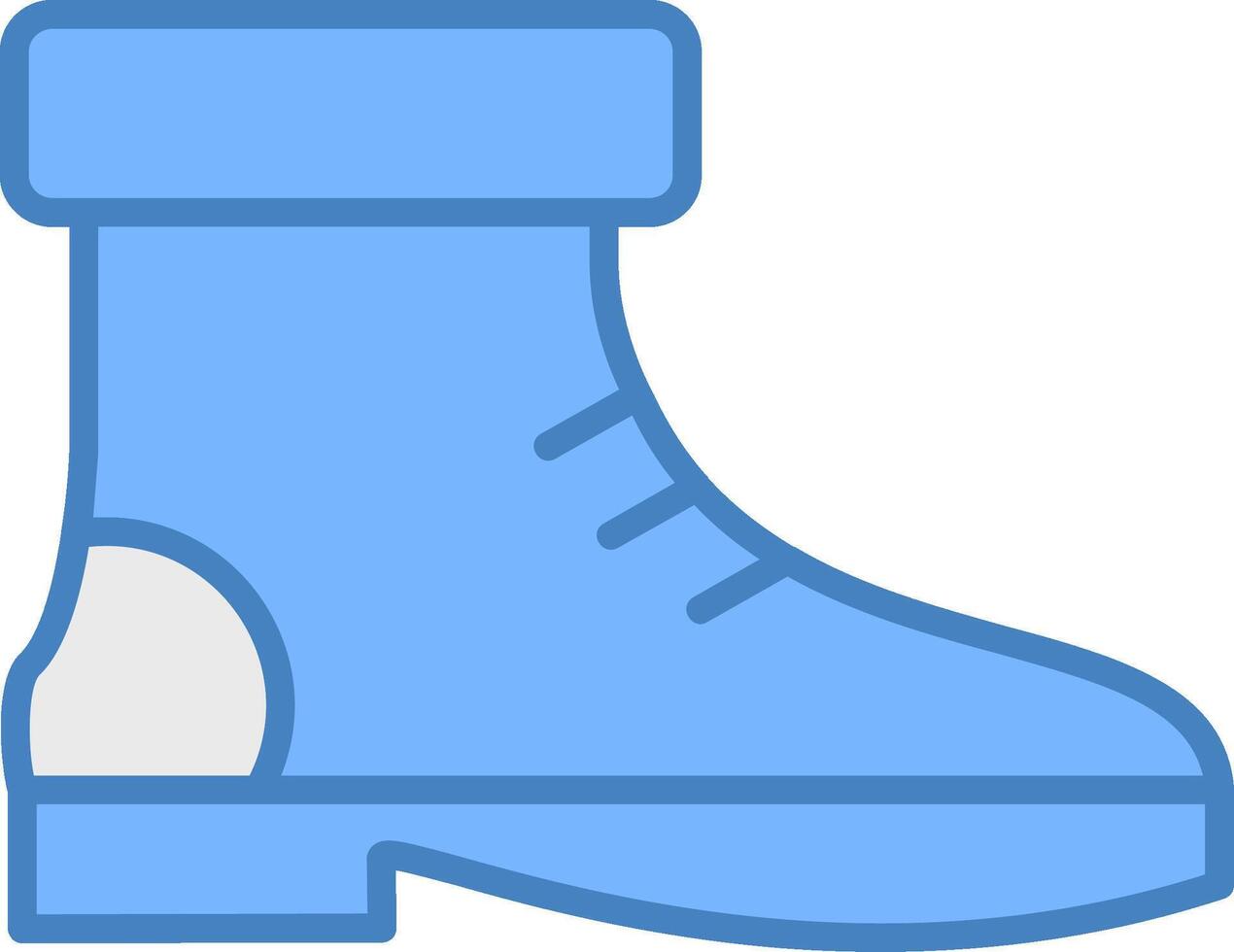 bota línea lleno azul icono vector