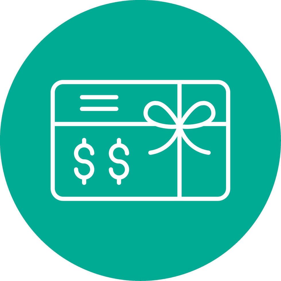 Gift Card Multi Color Circle Icon vector