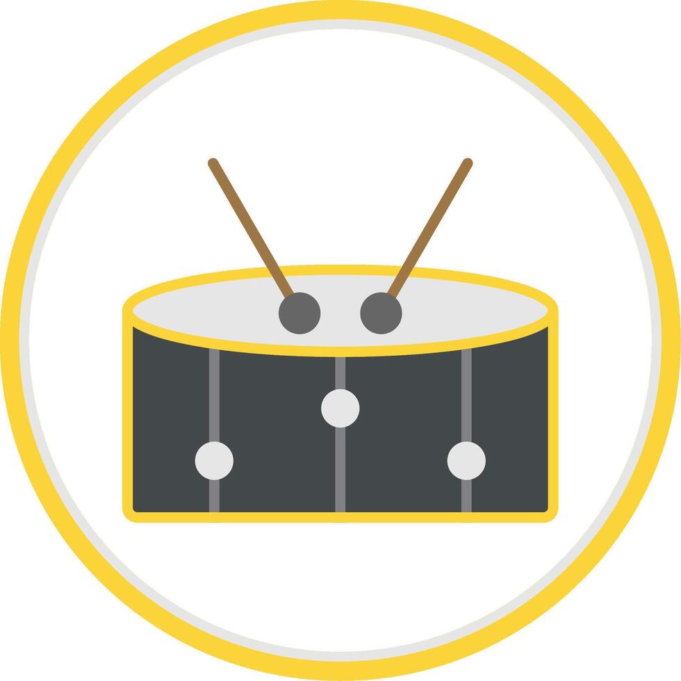 Snare Flat Circle Icon vector