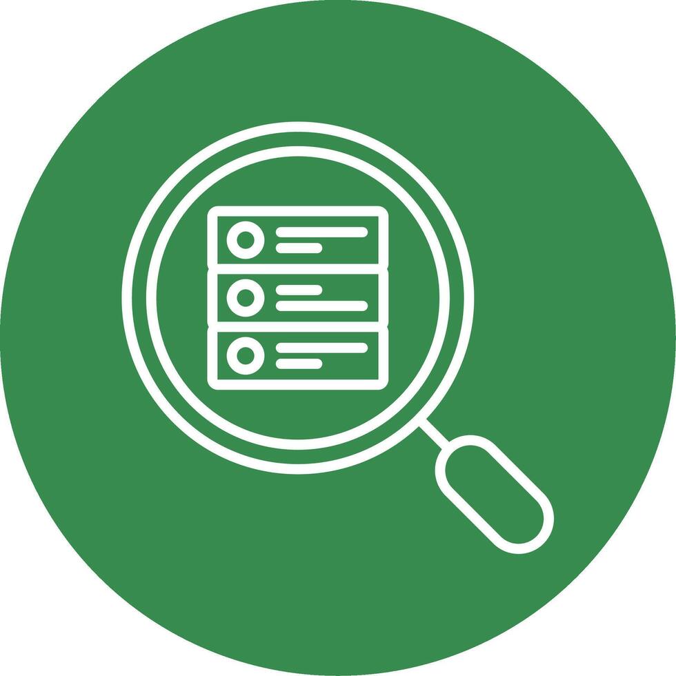 Search Database Multi Color Circle Icon vector
