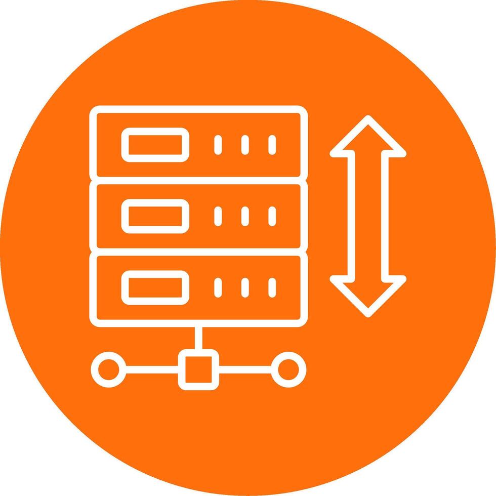 Expand Arrows Multi Color Circle Icon vector