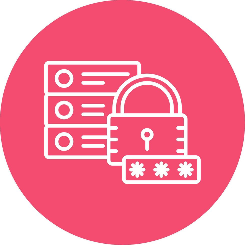 Secure Database Multi Color Circle Icon vector