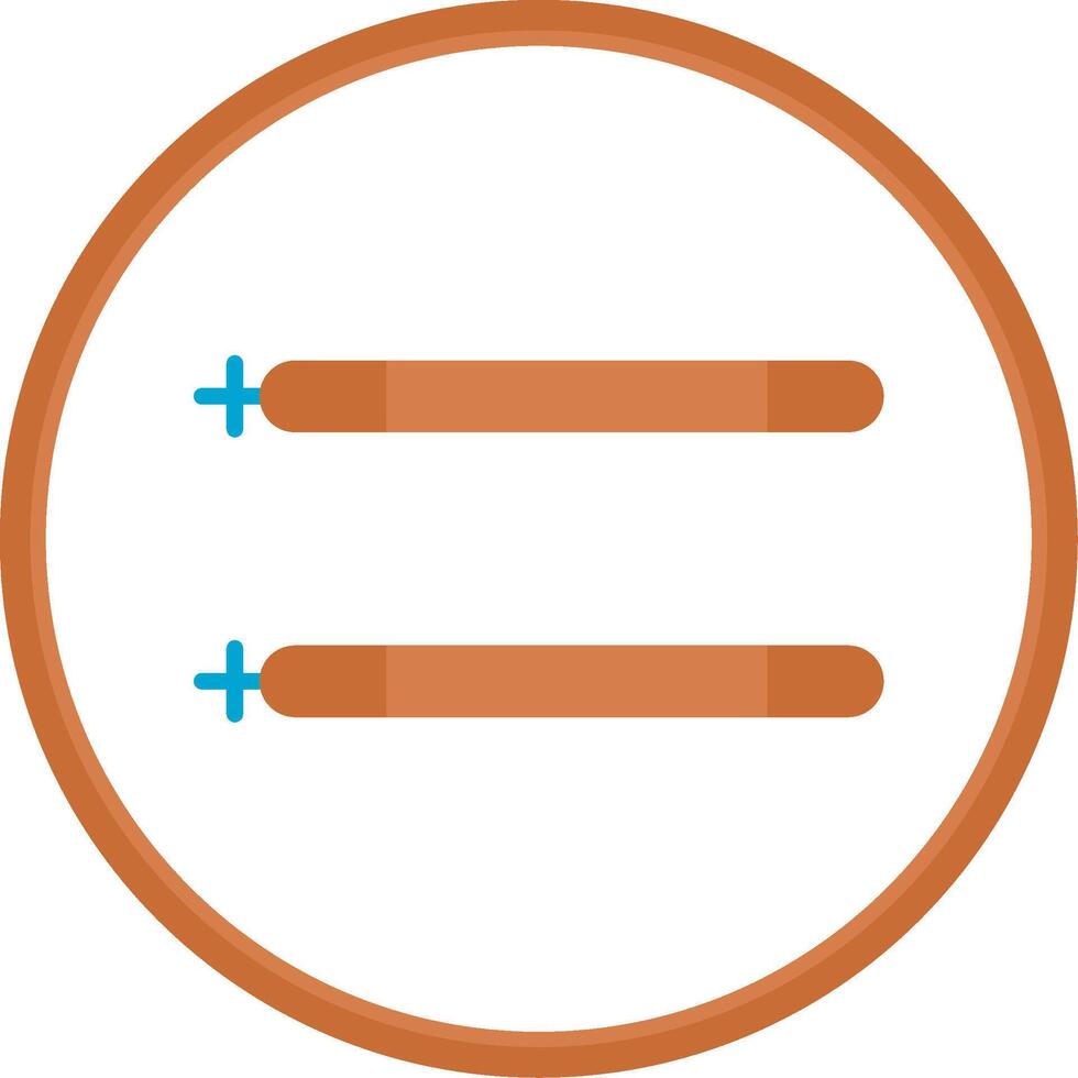 Sticks Flat Circle Icon vector