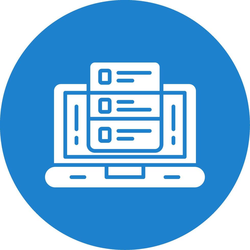 Laptop Multi Color Circle Icon vector