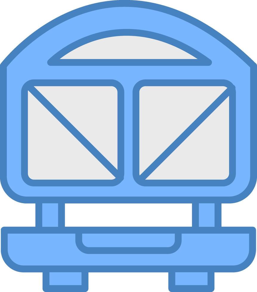 Sandwich Press Line Filled Blue Icon vector