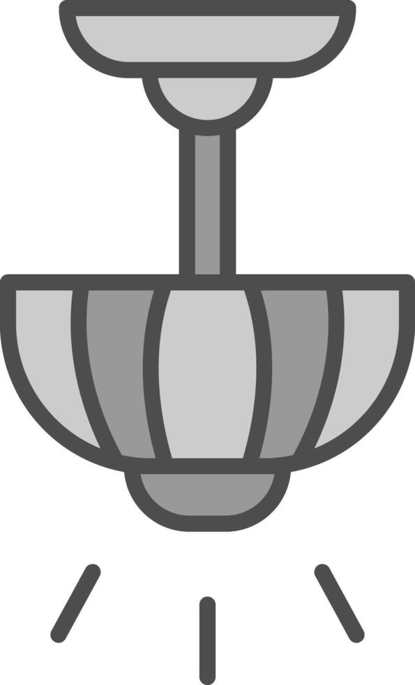 Lamp Line Filled Greyscale Icon Design vector