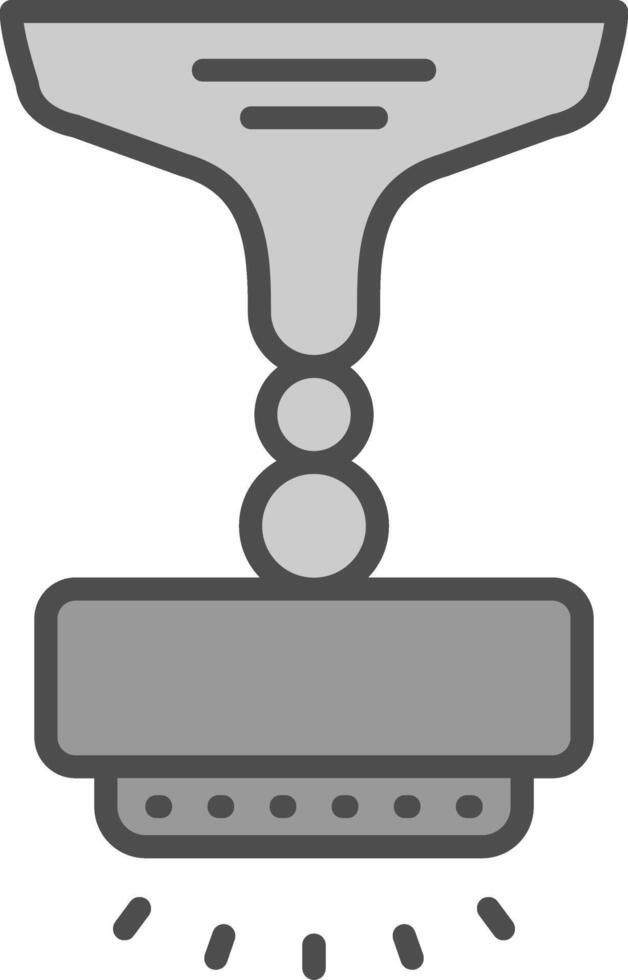 Lamp Line Filled Greyscale Icon Design vector