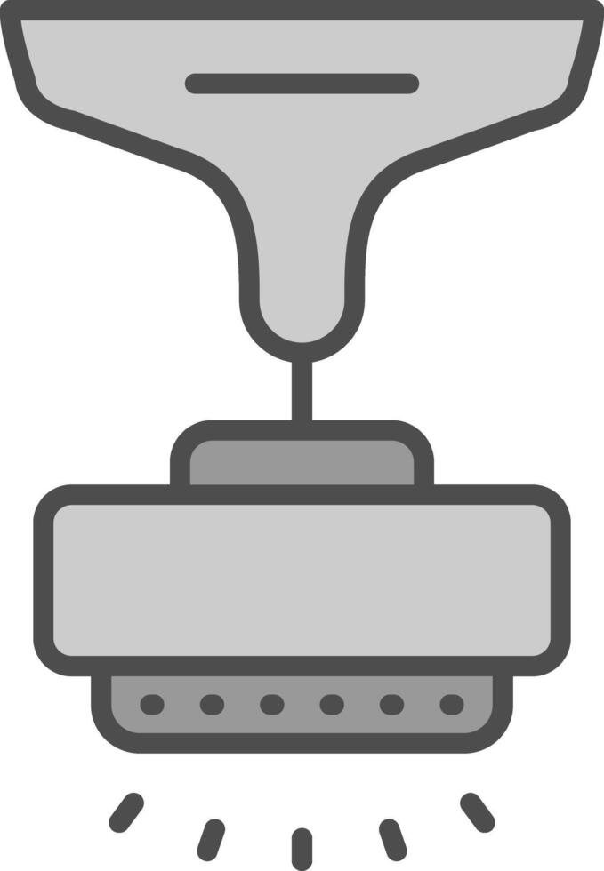 Lamp Line Filled Greyscale Icon Design vector
