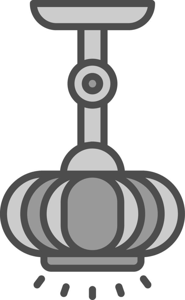 Lamp Line Filled Greyscale Icon Design vector