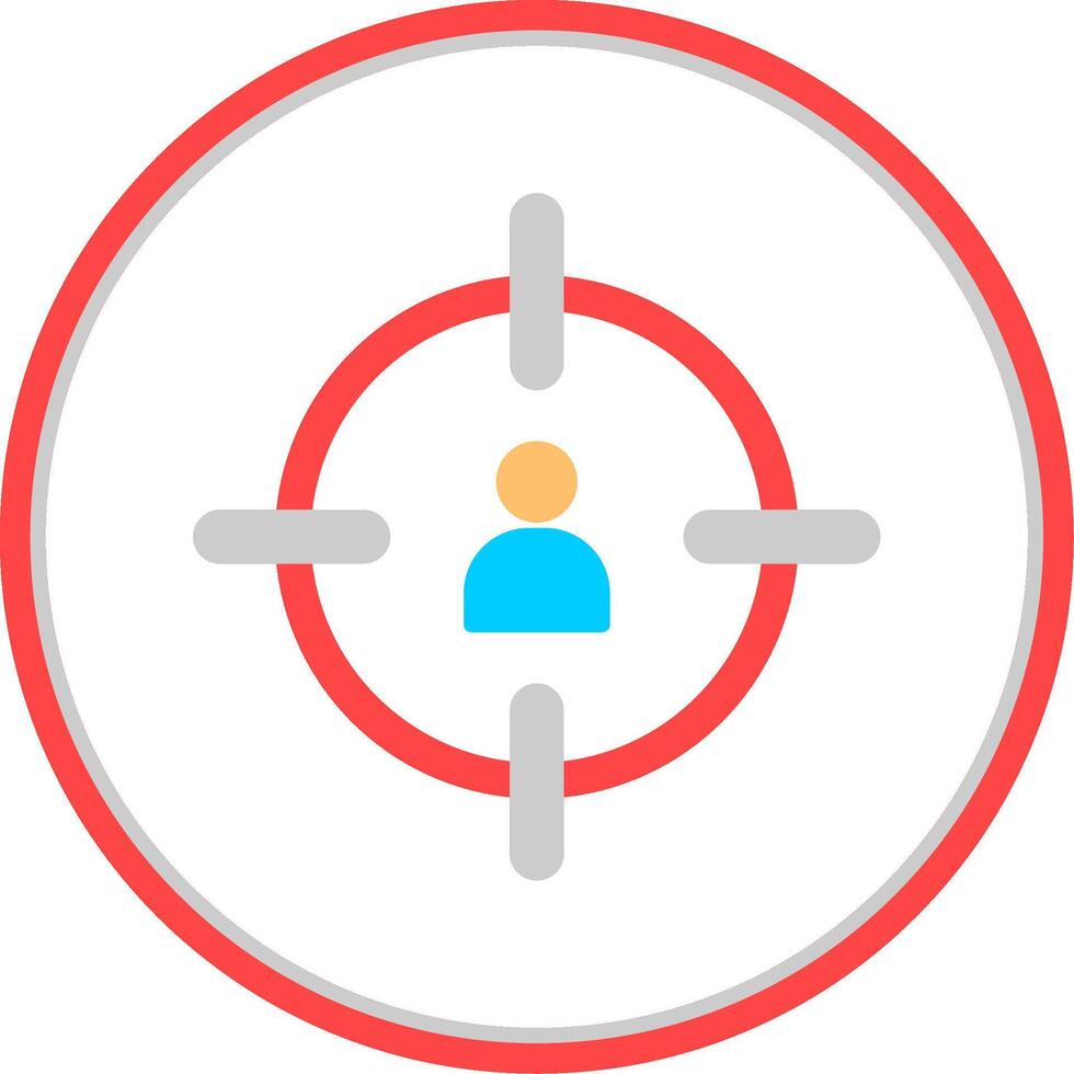 Headshot Flat Circle Icon vector