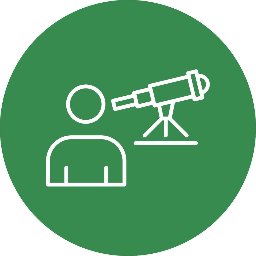 Astronomer Multi Color Circle Icon vector