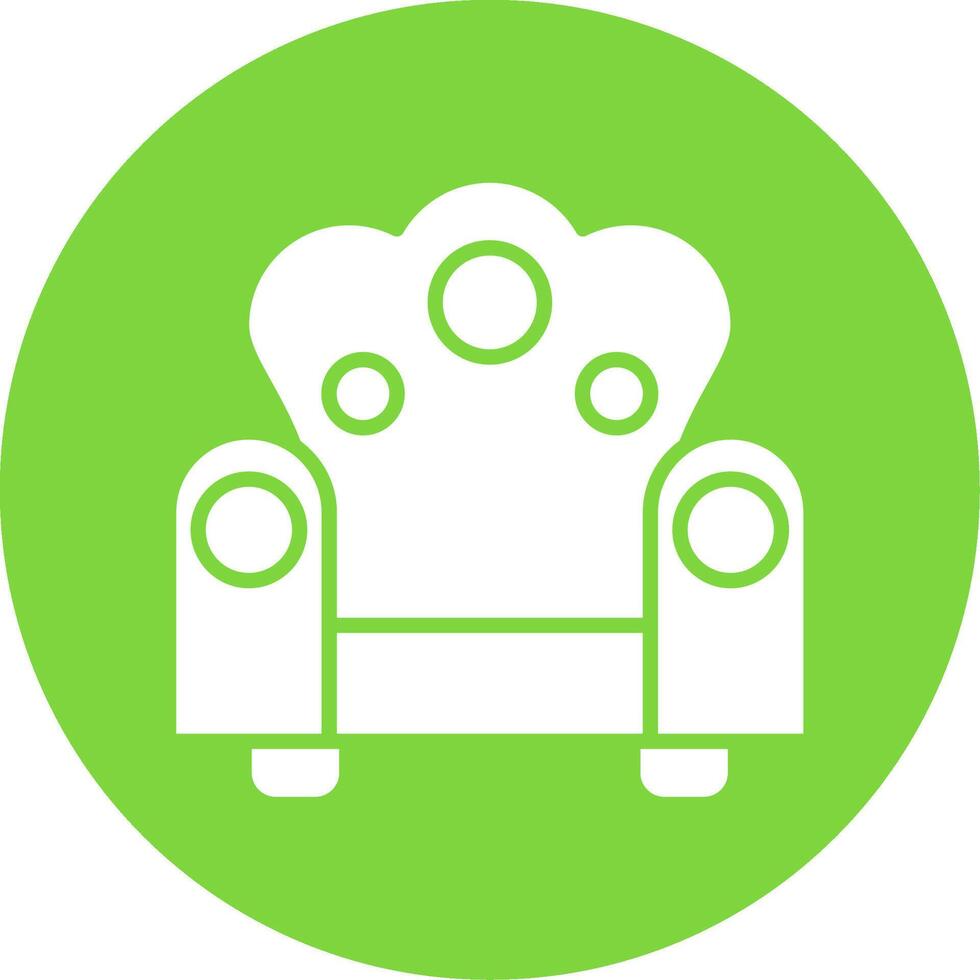 Throne Multi Color Circle Icon vector