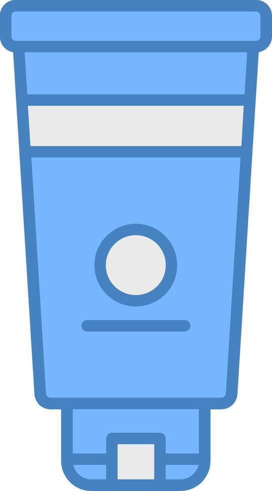 Hand Cream Line Filled Blue Icon vector