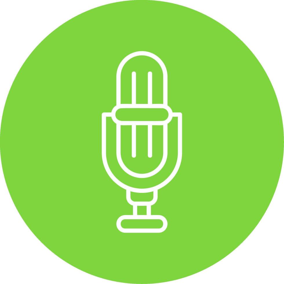 Microphone Multi Color Circle Icon vector