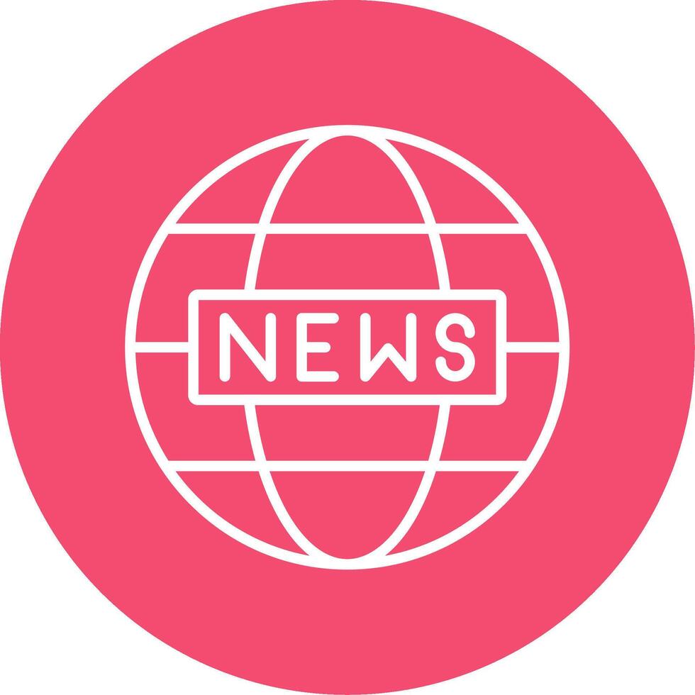 World News Multi Color Circle Icon vector