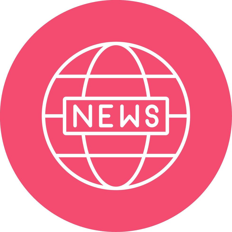 World News Multi Color Circle Icon vector