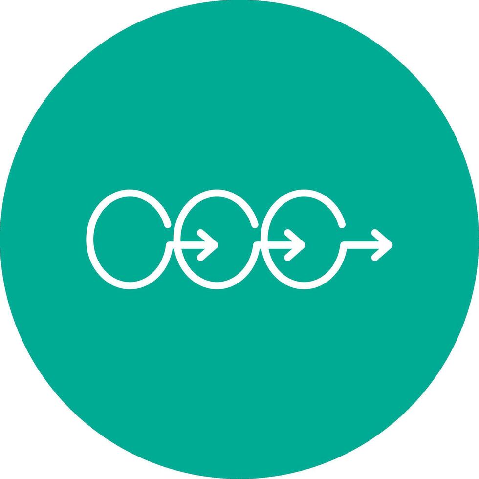 Process Chart Multi Color Circle Icon vector