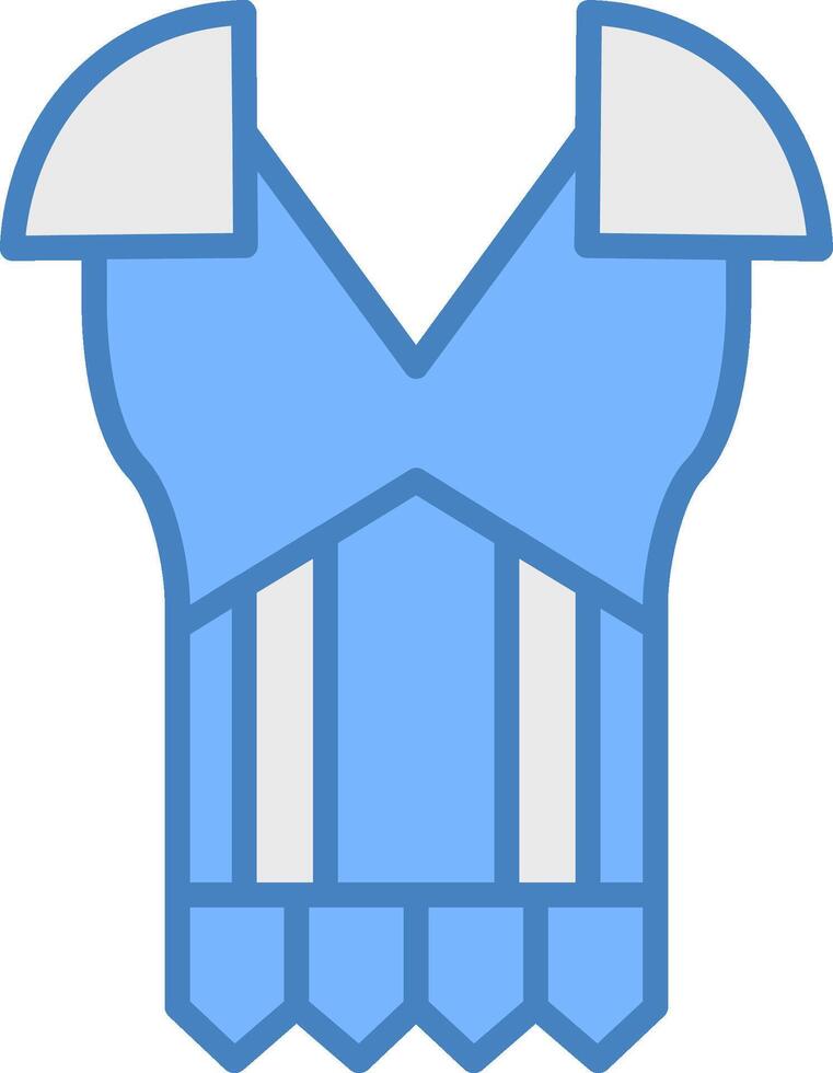 Armour Line Filled Blue Icon vector