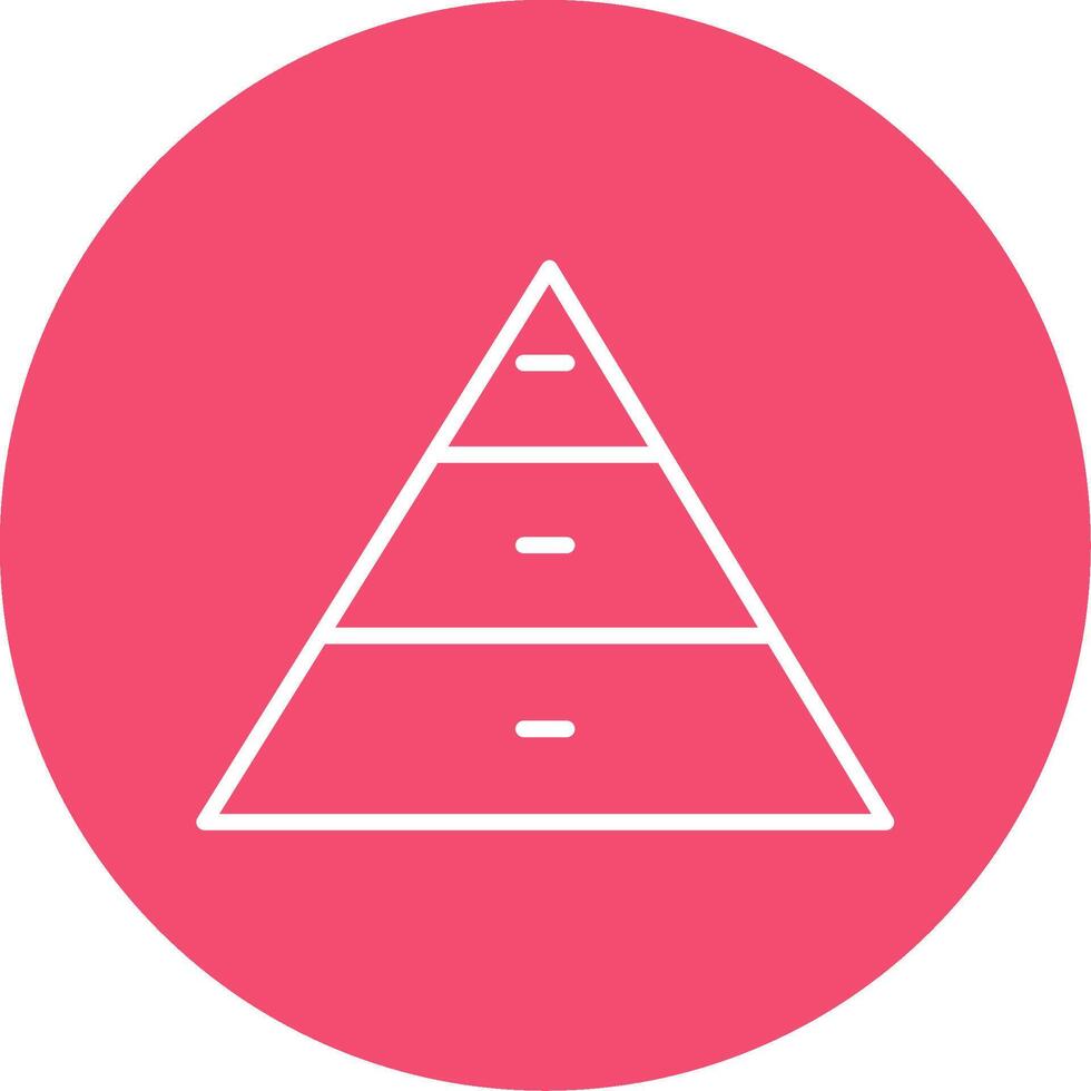 Pyramid Charts Multi Color Circle Icon vector