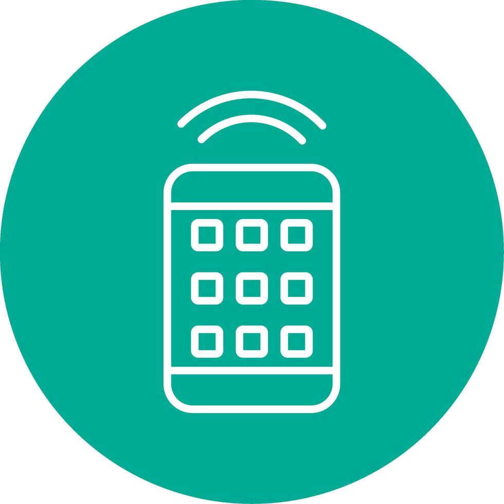 Remote Control Multi Color Circle Icon vector