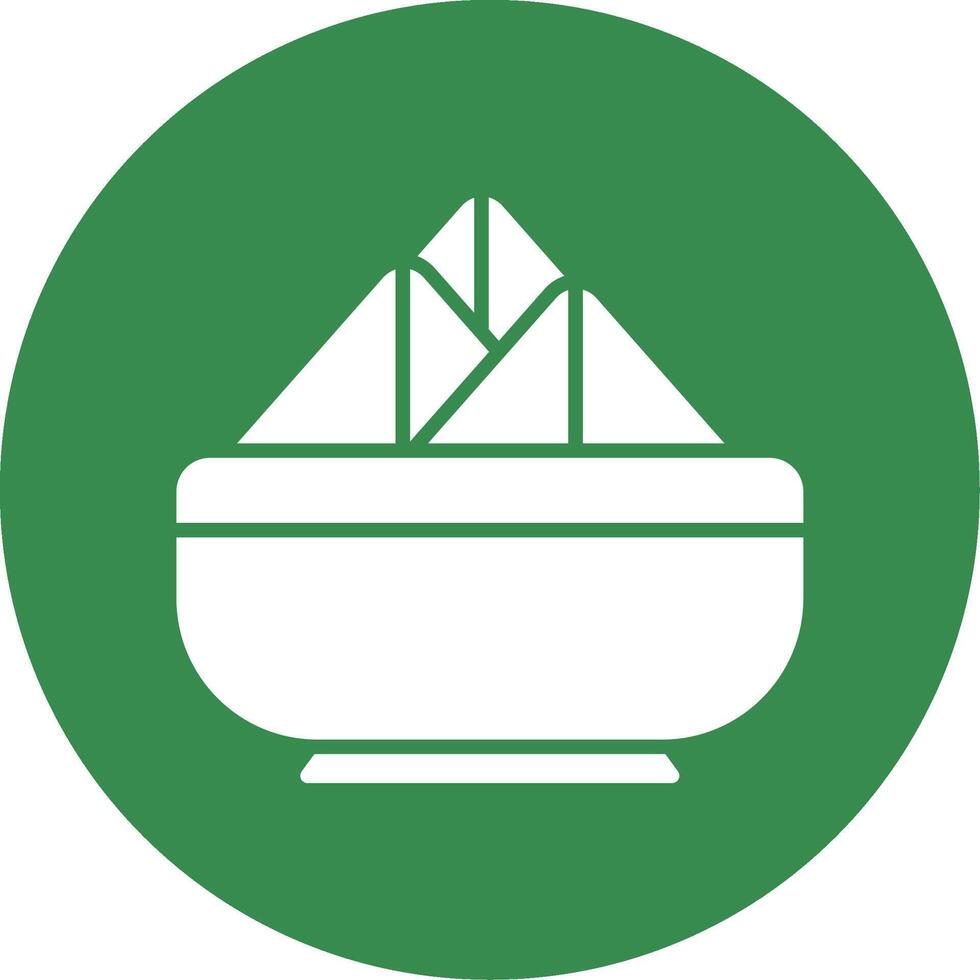 Samosa Multi Color Circle Icon vector