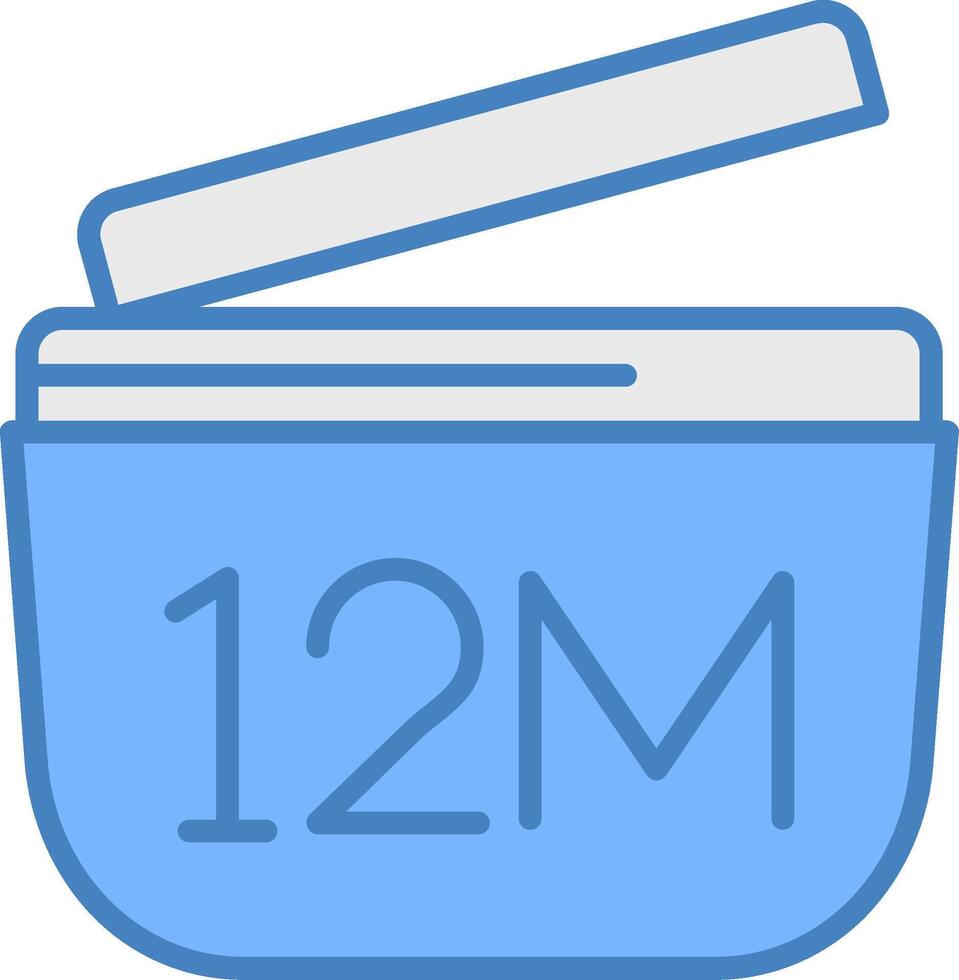 Expiry Line Filled Blue Icon vector