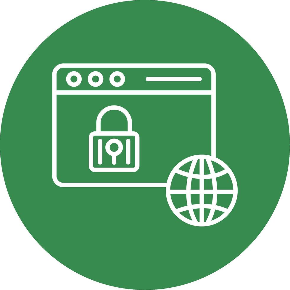 Web Security Multi Color Circle Icon vector