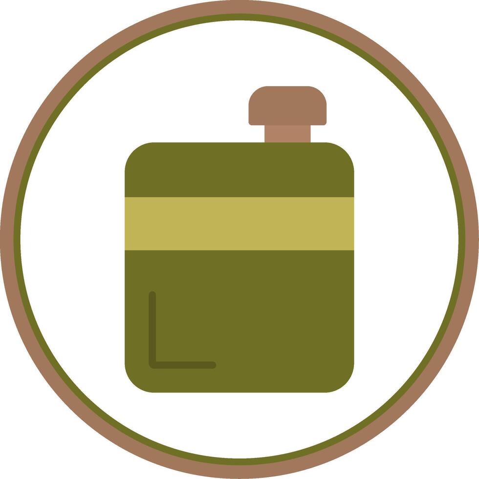 Flask Flat Circle Icon vector