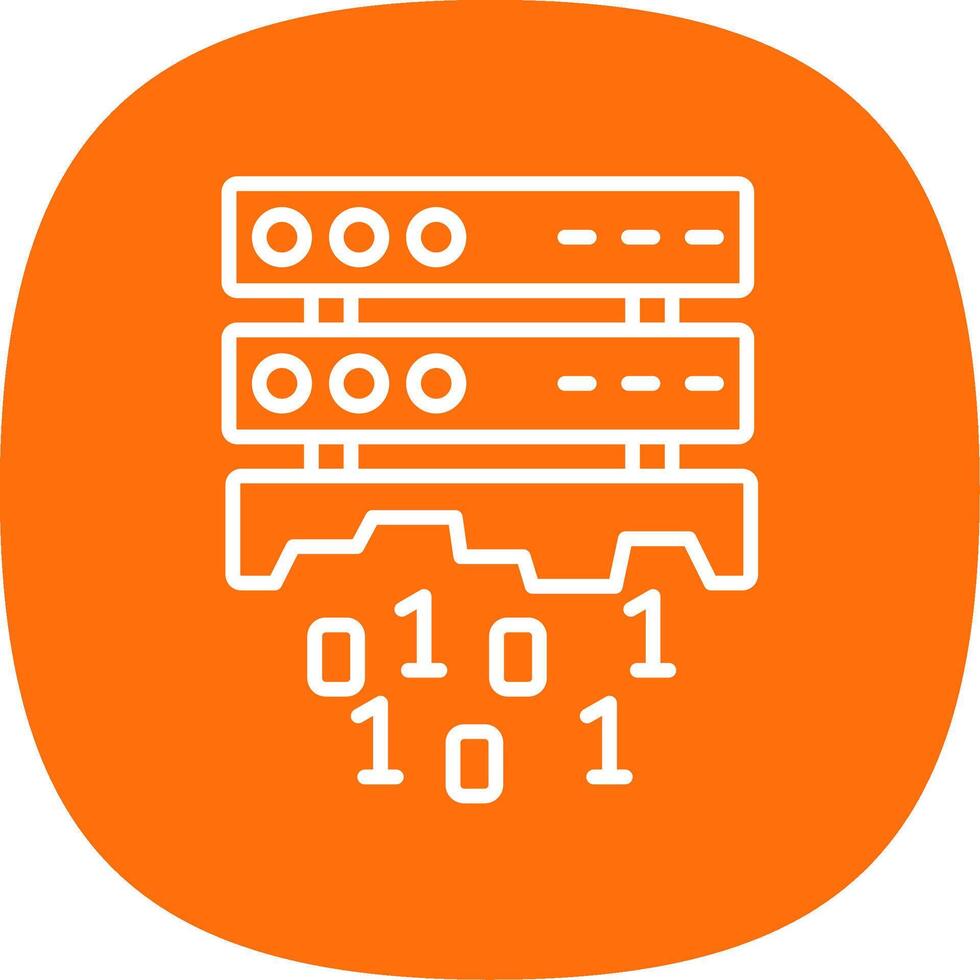 Data Loss Line Curve Icon Design vector