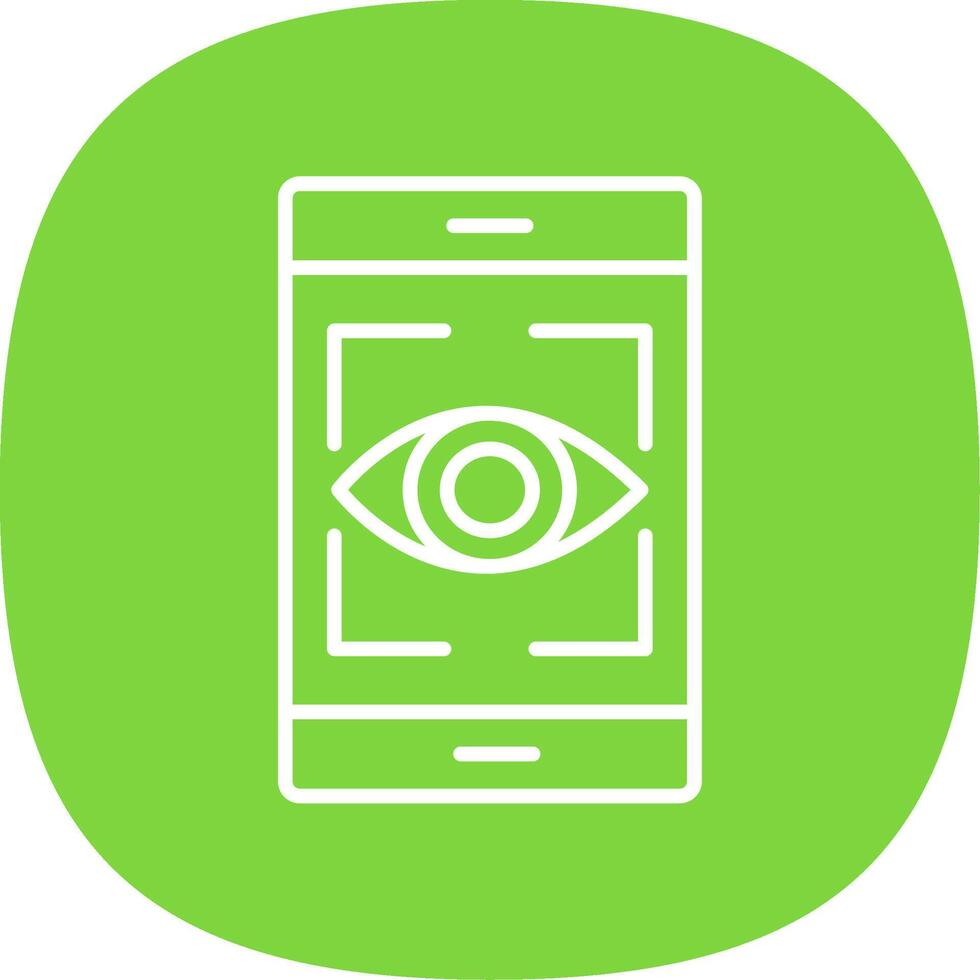 Eye Recognition Line Curve Icon Design vector