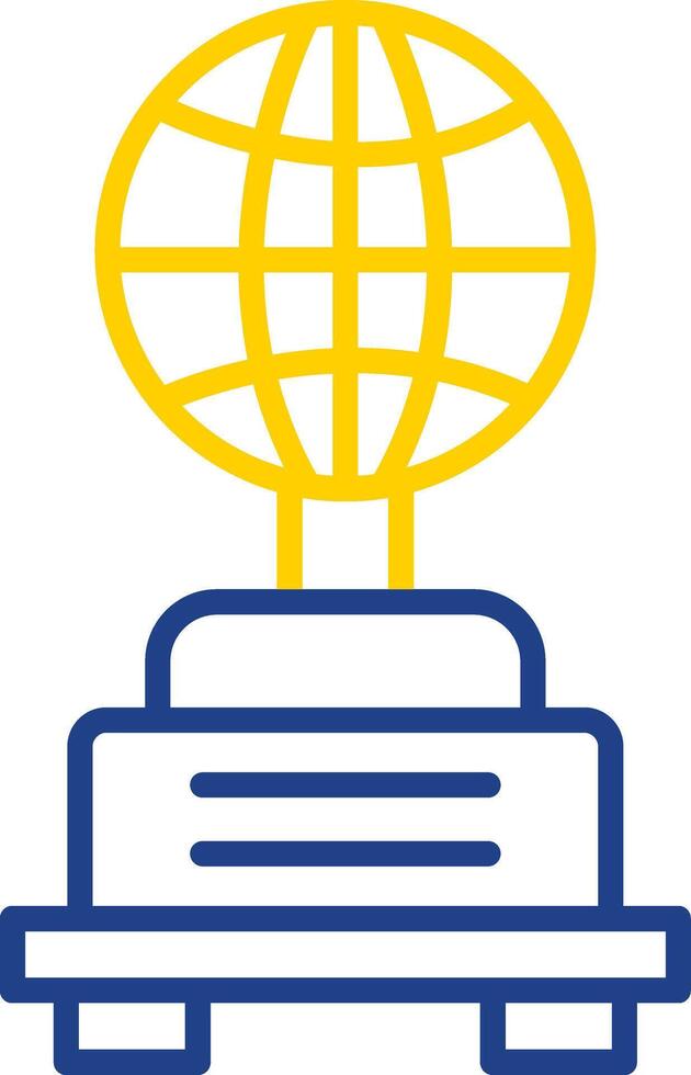 Globe Line Two Colour Icon Design vector