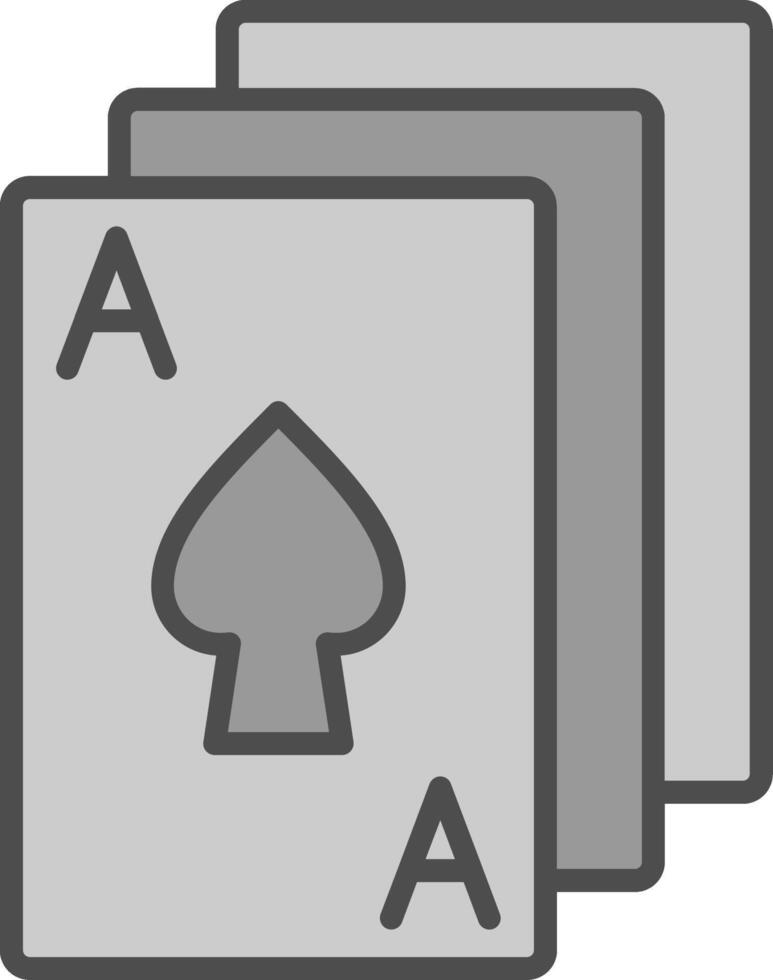 Poker Line Filled Greyscale Icon Design vector