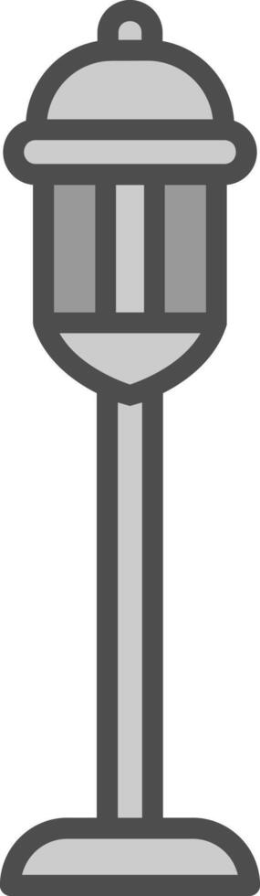 Street Light Line Filled Greyscale Icon Design vector
