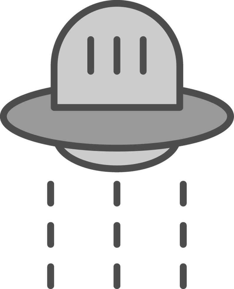 Ufo Hunter Line Filled Greyscale Icon Design vector