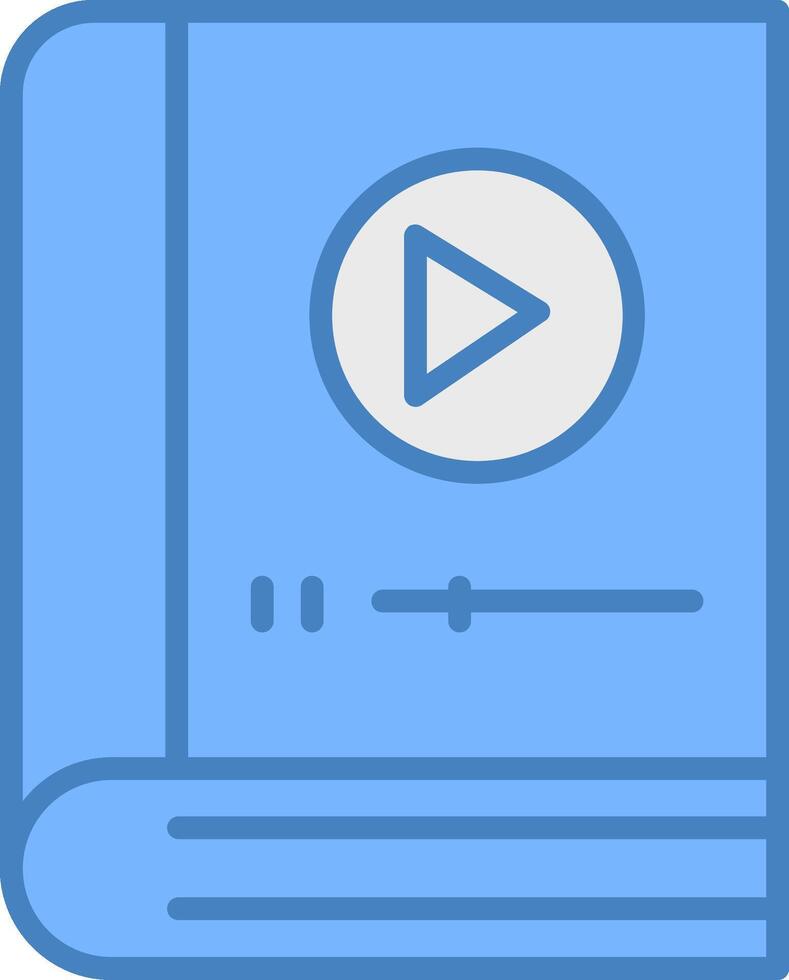 Line Filled Blue Icon vector