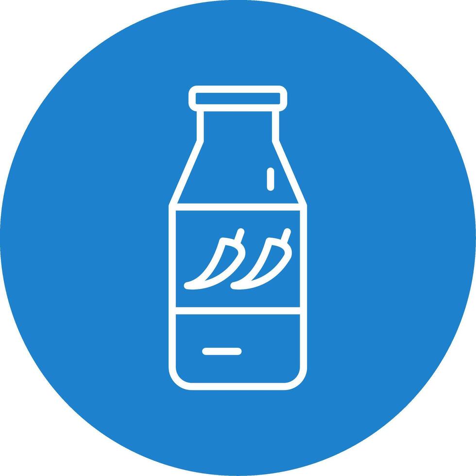 Chilli Sauce Multi Color Circle Icon vector