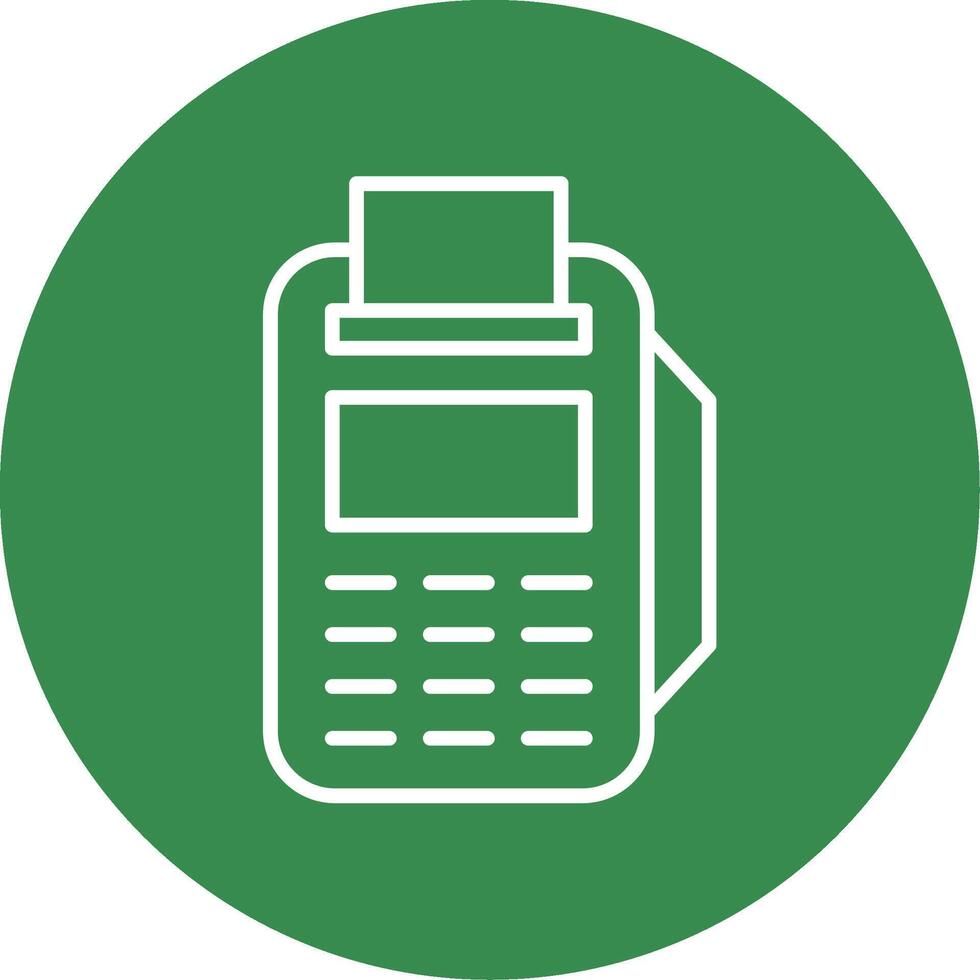 Pos Terminal Multi Color Circle Icon vector