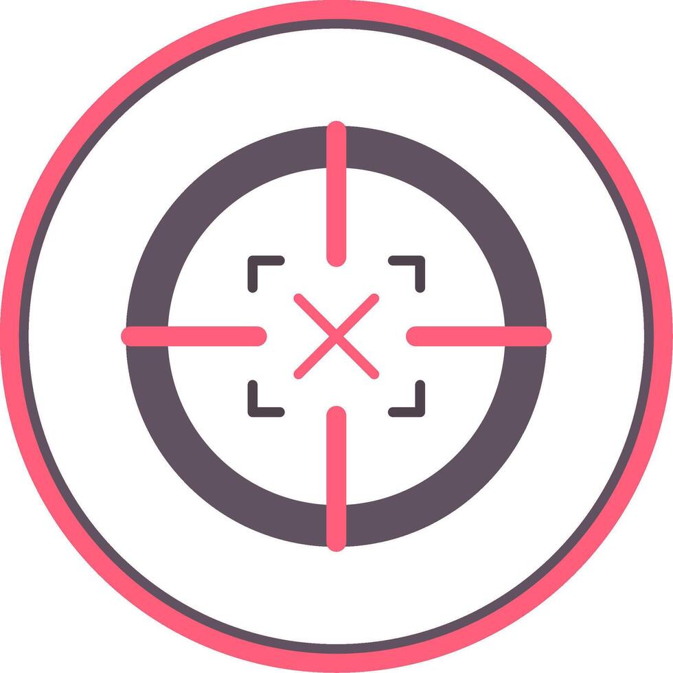 Scope Flat Circle Icon vector